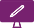 computer monitor with a pencil icon