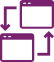 data transfer or synchronization icon