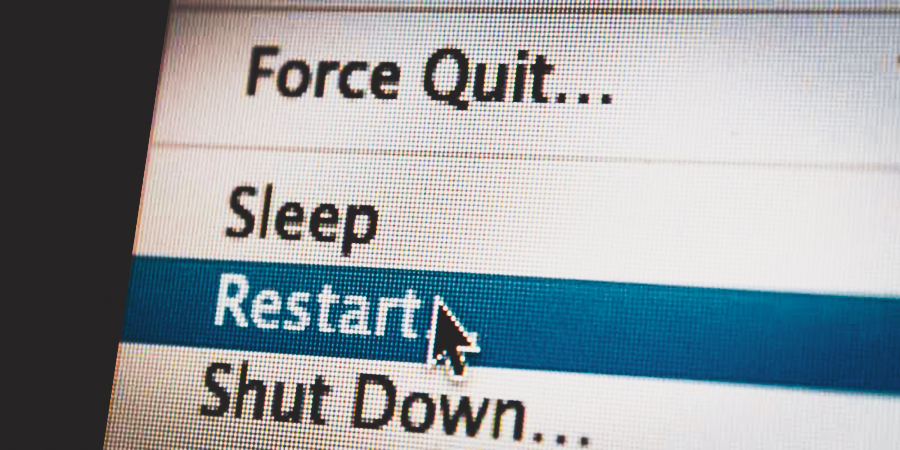 restart option on a computer