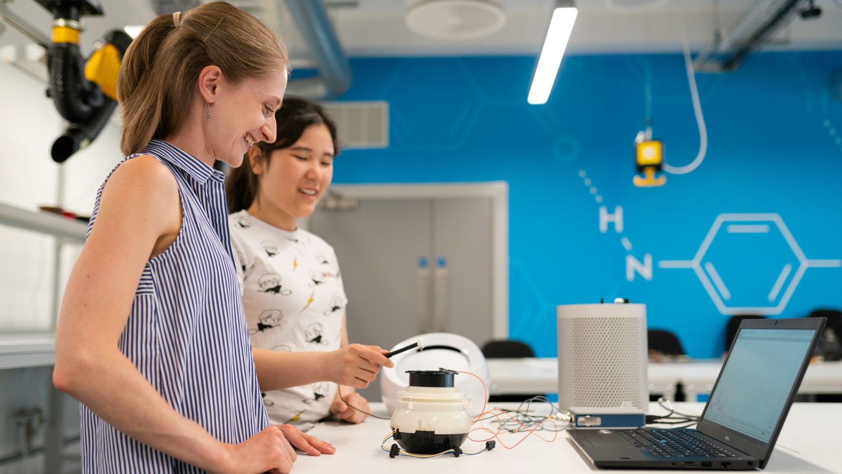 two ladies trying computer engineering